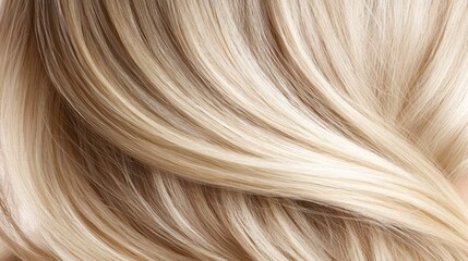 Naklejka premium Luxurious Blonde Hair Texture Close Up Smooth Silky Shiny Healthy Beauty Salon Style Fashion