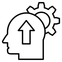 Self-Improvement  Icon Element For Design