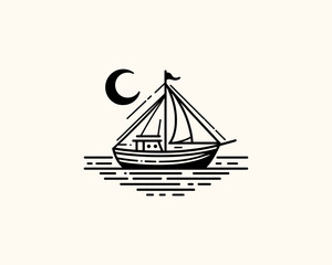 boat on a white background