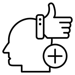 Positive  Icon Element For Design