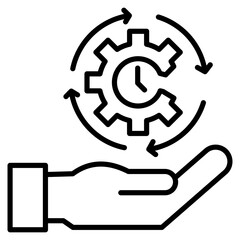 Time Management  Icon Element For Design