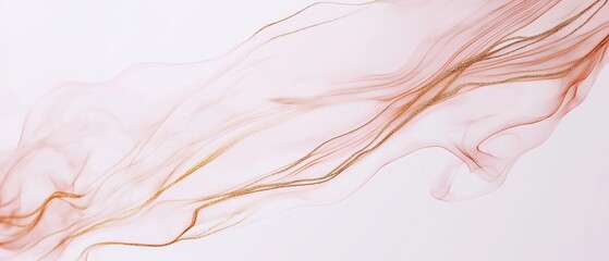 Fototapeta premium Abstract Rose Gold Ink Wash Texture: Elegant Fluid Art Background for Design Projects