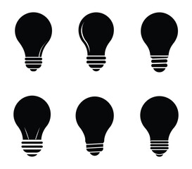 Light bulb icon set, Idea icon symbol, Innovative idea modern stylish icon with light bulb. Vector illustration