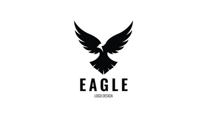 Obraz premium black silhouette eagle logo design, animal logo