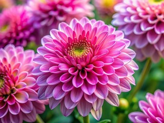 Fototapeta premium Vibrant Pink Chrysanthemum Close-Up: Candid Floral Photography