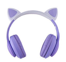 Cat Ears Headphones isolated on white background