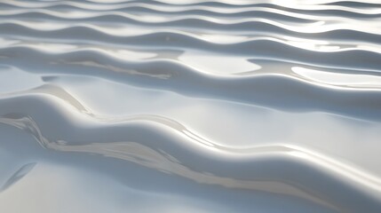 Obraz premium Abstract White Wavy Liquid Surface Texture