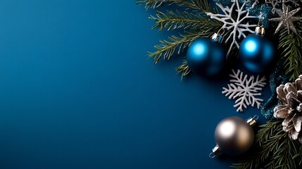 Elegant Blue Christmas Decorations: Festive Winter Wonderland