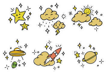 Set seamless pattern from trendy red hearts. Image for decoration for Valentine's Day.