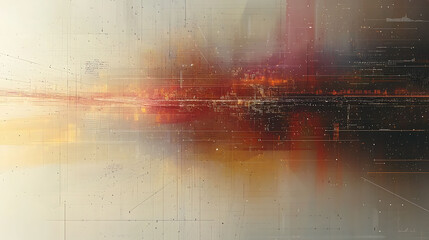 Abstract digital art showcasing a futuristic cityscape with glowing lines and data streams.