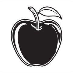 SET OF VECTOR VARIOUS APPLE SILHOUETTES