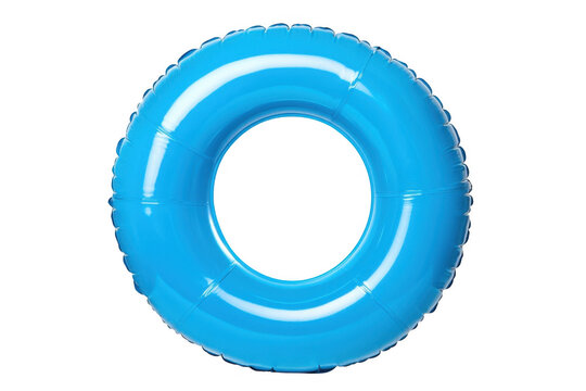 Vibrant blue inflatable pool float designed for summer enjoyment and relaxation in backyard pools or beaches, perfect for water activities and leisure