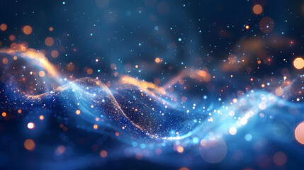 Fototapeta premium Abstract waves of light and color create a dynamic, ethereal visual experience.