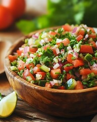 Vibrant Tabbouleh Salad with Fresh Ingredients.