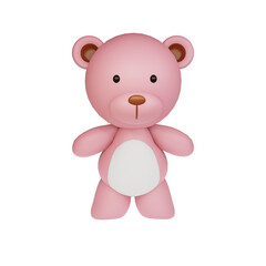 Bear on white background. 3d render.