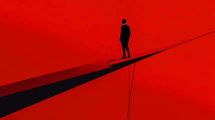 Vector illustration of business ambition and success concept