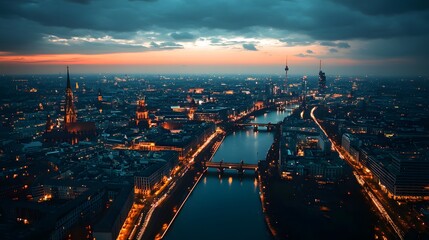 Obraz premium European cities are decked out in cutting-edge 5G infrastructure, with glowing lines signifying the rapid mobile connectivity that will expand by 2025.