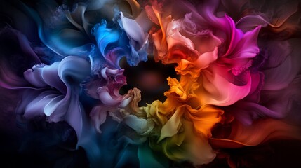 Fototapeta premium Abstract Colorful Swirls: A Symphony of Hues