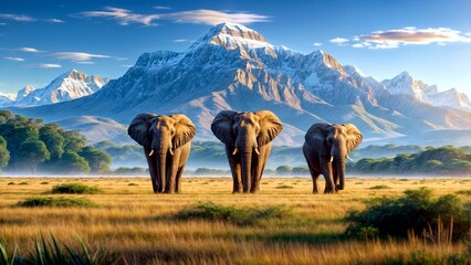 Elephants in Breathtaking Landscapes