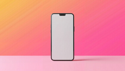 Smartphone Mockup With Gradient Background