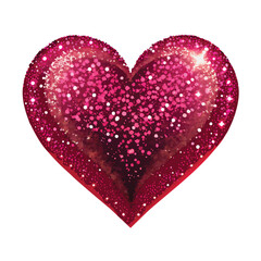 Heart Shining Sequins Abstract Background for Valentine Day. Glittering Texture. Glamour Design. Vector ilustration