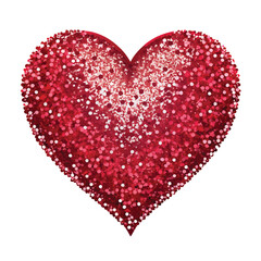 Heart Shining Sequins Abstract Background for Valentine Day. Glittering Texture. Glamour Design. Vector ilustration