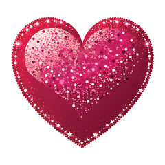 Heart Shining Sequins Abstract Background for Valentine Day. Glittering Texture. Glamour Design. Vector ilustration