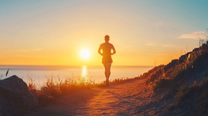 Obraz premium Outdoor exercises in nature, healthy lifestyle, fitness activities, balanced nutrition, yoga, meditation, active living, mental wellness, healthy sustainable habits, vibrant energy, and positivity.