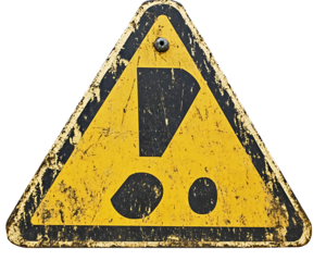 a dangar sign vector design white background