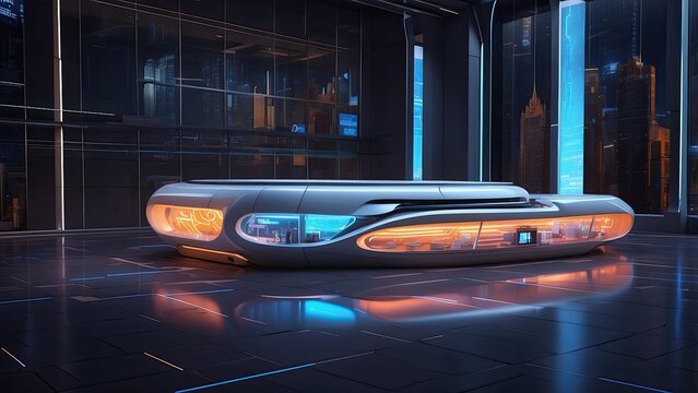 A digital illustration depicting a smart banking ecosystem.