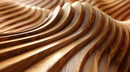 Abstract wooden waves create a visually appealing texture and depth.