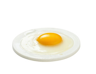 fried egg isolated on white background