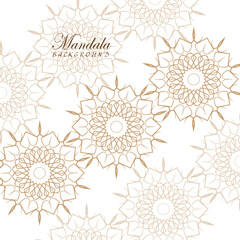 A beautiful repeating mandala design in subtle beige tones, ideal for backgrounds