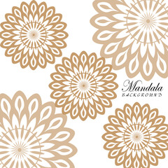 A beautiful repeating mandala design in subtle beige tones, ideal for backgrounds