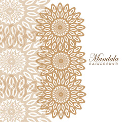 A beautiful repeating mandala design in subtle beige tones, ideal for backgrounds