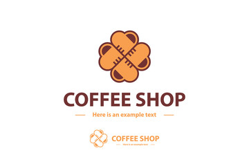 Flower coffee cup logo