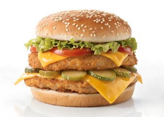 Delicious burger background.