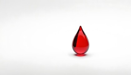 Obraz premium red droplet isolated on white background,shiny, abstract, red, symbol, aesthetic, artistic, assistance, blood, bold, colours, contemporary, cut out, display, drop, droplet, dynamic,864