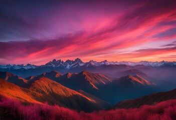 Sunrise in the mountains