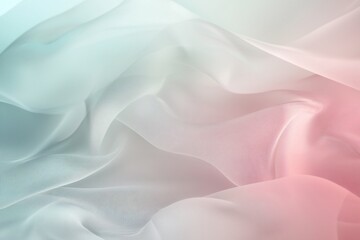 Obraz premium Soft, flowing fabric in pastel shades of pink and blue, creating a serene backdrop for design