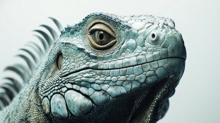 Obraz premium A Close-Up Portrait of a Blue Iguana