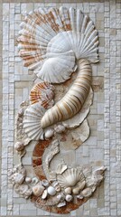 Seashell Mosaic Wall Art: A Coastal Masterpiece