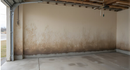 Water Damage on Garage Wall