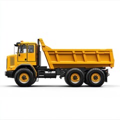 Dump Truck isolated on white background. Dump Truck icon. Heavy Machinery isolated on white. Construction Vehicle. Dump Truck Design Element. Dump Truck Isolated for Designers. Dump Truck isolated.