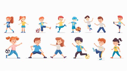 Active Children Sport Preparing for Physical Exercise in a Playful Manner