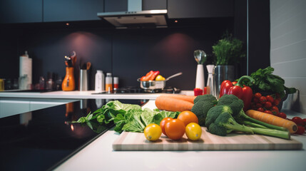 Fresh Organic Vegetables Kitchen Cooking Ingredients Healthy Food Diet Meal Green Orange Yellow     