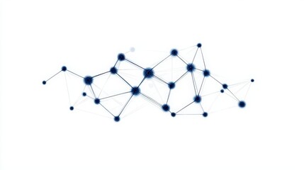 Abstract Technology Connections with Nodes and Lines on a Clean White Background