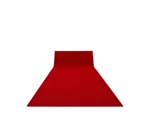 red carpet isolated on white
