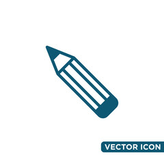 Minimalist Pencil Icon Design Template 
