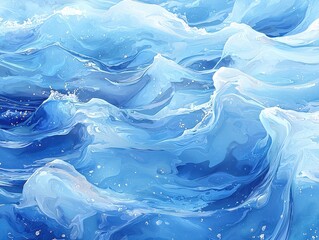 Fototapeta premium Soft Ocean Ripples Creating a Serene and Tranquil Atmosphere with Gentle Waves